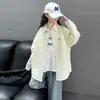 Chaqueta Camisa para Niña Otoño 2026 Nueva Camisa de Manga Larga Casual Elegante para Niños Ropa de Abrigo Camisa de Primavera y Otoño