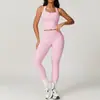 Traje de Yoga Cruzado Costas em I Bonito Bodytight Feminino Secagem Rápida Cintura Alta Levanta Bumbum Roupa de Corrida Fitness 8819