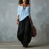 2026 Nuevo Conjunto Casual de Pantalones Largos Anchos de Moda Off-Shoulder con Bloques de Color de Amazon
