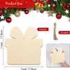 Nuevos 10 piezas adornos de Navidad de madera DIY etiquetas de madera en blanco sin terminar para pintar