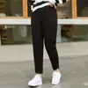 Pantalones Harem de Zanahoria de Otoño para Mujer Tallas Grandes 100 kg Talla Grande Cintura Alta Ajustados Pierna Recta Pierna Suelta Tubo Más Fácil de Combinar Pantalones Casuales