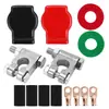 Pinzas de batería de aleación de zinc positivas y negativas para coche con kit de terminales de junta de cubierta aislante accesorios de pinza de batería transfronterizos
