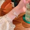Pulsera de Cuentas de Plata Quebrada con Hebilla Ping An de Jade Imitación de Estilo Chino Nuevo para Mujer, Simple, Personalizada, Moderna, Versátil, Exquisita