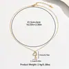 Colar Transfronteiriço de Aço Inoxidável Leve de Luxo, Corrente para Clavícula Geométrica Personalizada com Zircônia Incrustada, Coroa Amor