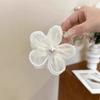 Pearl Mesh Flower Grab Clip 2024 Feminino Novo Estilo Alto Rabo de Cavalo Alto Grampo de Cabelo Acessórios para Cabelo