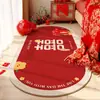Manta de Cabecera para Boda Personaje Feliz Rojo Felpudo Decoración de Habitación de Boda Felpudo para Pies en la Base de la Cama Alfombra Festiva para la Entrada de la Boda