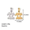 Nuevos Accesorios de Joyería de Acero Inoxidable con Superficie de Espejo de Doce Constelaciones para DIY Collares Pulseras Adornos Colgantes