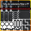 Folha de isolamento PP bateria de lítio de nova energia interruptor PC dobra Mellar junta de isolamento à prova de fogo retardador de chama resistente a altas temperaturas