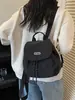 Mochila Casual de Moda Versátil para Mujer, Estilo Nuevo 2026, Personalizada, Todas las Estaciones, Simple, Bloques de Color con Letras, Cordón