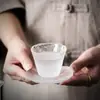 Juego de Cristalería para Cócteles Niebla de Rocío Helado, Decantador y Taza de Sake, Dispensador de Vino Estilo Japonés de Lujo Ligero, Copas de Vino Pequeñas, Copas de Vino Blanco
