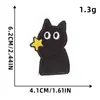 Patches de Bordado Computadorizado Patches de Desenho Animado Patches de Tecido Bordado Patches Termocolantes para Roupas Patches Adesivos Gato Gato Preto Diário Uso Diário