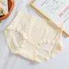 Ropa interior para mujer otoño y verano superdelgada cintura alta elástica malla patrón de encaje ropa interior mujer vientre venta al por mayor personalizada