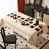Mantel Retro Nuevo 2026 con un Toque de Lujo Ligero y de Gama Alta, Mantel Rectangular para Mesa de Comedor, Impermeable, Resistente al Aceite y Lavable para Mesa de Café