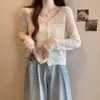 2025 Cardigan de Punto con Protección Solar de Seda de Hielo para Mujer Verano Talla Grande Cuello en V Color Sólido Delgado Hueco Chal Exterior Chaqueta Corta