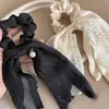 Diadema de Encaje con Lazo Elegante de Gama Alta Goma para Cabello con Perlas Diadema de Tela para Cola de Caballo Diadema Diadema para Mujeres