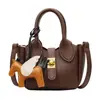 Bolso de Mano Minimalista de Nicho Estilo Coreano 2026 con Patrón de Lichi para Mujer, Bolso Cruzado Tipo Cubo de Moda Lindo para Verano