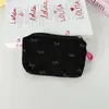 Nova Bolsa de Moedas Floral de Veludo Cordsuroy Bolsa de Armazenamento Casual Bolsa Portátil para Moedas Bolsa de Viagem para Batom