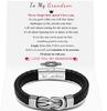 Pulseira de Couro de Aço Inoxidável Pulseira para Homens Lovemyson Pulseira Torcida Magnética de Aço Inoxidável Pulseira Pulseira