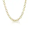 Cadena NK de Acero Inoxidable de Venta Caliente Europea y Americana Hebilla Ot Cadena de Clavícula Perla Cadena de Clip de Papel Twist Simple