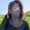 Máscara Protetora Solar de Rosto Inteiro Máscara Facial para Mulheres Proteção UV 2025 Nova Máscara Protetora de Beleza Médica Ice Silk com Proteção para o Pescoço