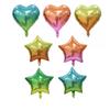Balão de folha de alumínio em formato de coração cor pêssego, 18 polegadas, para quarto de casamento, festa de aniversário, balão de estrela de cinco pontas degradê, atacado de fábrica