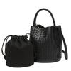 Bolso tejido nuevo para mujer transfronterizo, bolso tejido de piel de oveja de cabeza, bolso bandolera portátil diagonal para dama, bolso cubo tipo cesta de una generación de pelo