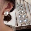 Pendientes Shijia de pan al vapor con perla rosa para mujer, de plata 925, ligeros y elegantes, de lujo, 2024, nuevos pendientes de nicho.