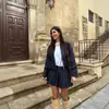 Estilo Europeo y Americano Popular en Amazon Aliexpress Versión Globo Chaqueta Bomber de Mezclilla Pantalones Culotte de Mezclilla Plisados Anchos Traje