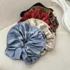 Goma para el pelo fruncida de estilo coreano con borde prensado Simple Elegante Versátil para Mujer con Flor de Pelo Brillante de Gama Alta Moda Goma para Coleta