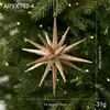 Novo Pingente Criativo de Natal Estrela Explosiva de Acrílico com Glitter Enfeite de Decoração de Árvore de Natal Suprimentos de Natal