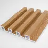 Tablero de Rejilla de Fibra de Bambú de Comercio Exterior Madera Ecológica Tablero tipo Muralla China Tablero Decorativo para Pared de Fondo de TV Panel de Pared de Rejilla WPC