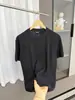 Camiseta Masculina de Verão com Listras Verticais, Gola Reta, Manga Curta, Punhos, Estilo Old Money, para Fitness, Trabalho e Uso Casual