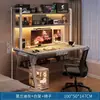 Mesa de computadora con tablero perforado para el hogar, escritorio sencillo, mesa con estantería integrada, mesa de estudio para secundaria, escritorio para dormitorio pequeño