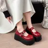 Zapatos Mary Jane que aumentan la altura para mujeres menudas, nuevo estilo otoño 2026, zapatos de plataforma de suela gruesa para mujer, versátiles con faldas, zapatos pequeños de piel