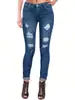 Amazon 2026 Jeans Skinny Rasgado com Franjas de Verão para Mulheres Tendência Versátil Moda Jeans Calça Longa Dobrada em Estoque