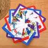 Pañuelo Retro Estampado de Algodón Puro para Mujer de 28 cm, Estilo Vintage, Pañuelo Nostálgico, Delgado, Absorbente, Toalla de Mano para Secar el Sudor 100% Algodón