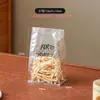 Saco para pão de forma autoadesivo transparente, à prova de óleo e à prova d'água, para assar lanches, alimentos fatiados, saco de embalagem autosselante com vedação de oito lados