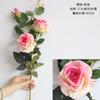 Arco de Parede com Flores Artificiais de Rosa de 3 Cabeças Flores Falsas Veludo Ins Botões de Flores Multi-Cabeça Fabricante Transfronteiriço Alta Simulação Romântico