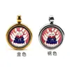Pingente Mini Thangka Estilo Xizang Aço Titânio Oito Santos Padroeiros Cinco Irmãos Pingente Thangka Atacado