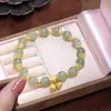Estilo Celebridade da Internet Mesma Peça Segunda Geração Huan Imitação Fio de Ágata Vermelha Natural Pulseira Teto de Lótus Pulseira de Luxo Leve High-end Presente