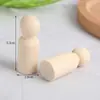 Color Madera Natural Figuras Pequeñas de Madera Muñecas de Madera Pintadas Creativas para Niños Muñecas de Madera Pintadas a Mano DIY Graffiti Juguetes de Madera Adornos de Figuras de Madera