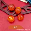 Broche de botón de Cheongsam, cuentas de imitación de jade estilo chino, botones planos de ojo de gato nacarados, cuentas redondas Hanfu chinas