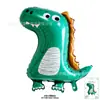 Tarjeta de Lote One Piece Globo de Dinosaurio Corona Cumpleaños de Dinosaurio Brontosaurio Fiesta de Cumpleaños para Bebé Foto Bola de Aluminio