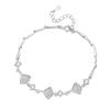 Pulsera de la suerte de plata esterlina S925 para mujer, conjunto de calcedonia de alta calidad, pulsera de hoja de albaricoque de moda, diseño de nicho, venta al por mayor