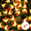 Luzes de Fio Solares de Flor de Cerejeira LED para Exterior à Prova d'Água Jardim Varanda Festival Casamento Decoração Atmosfera Luzes de Flores