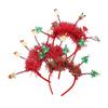 Diadema navideña para niños transfronteriza alce árbol de Navidad campana diadema de seda brillante tocado vestido de fiesta joyería lote