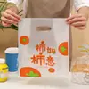 [Imprimible] Bolsa de Tote para Llevar, Bolsa Desechable para Empaque, Bolsa de Plástico para Empaque de Postres, Horneados, Pan, Pastel