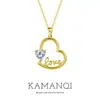 Collar con Colgante de Corazón Carta de Amor Chapado en Oro Real para Mujer Estilo Nuevo Transfronterizo Lujo Ligero Nicho Gama Alta Sentido del Diseño Cadena para Clavícula