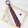 Estilo Japonês Listra Simples Marca H Vermelho Azul Dourado Gravata Mesmo Estilo Laço Flor de Colarinho Feminino Uniforme Jk Uniforme Escolar Sucesso Gratuito DK