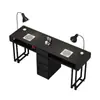 Set de Mesa y Silla para Manicura de Celebridad de Internet Mesa de Maquillaje y Manicura de Mármol Nórdica Individual y Doble Mesa de Manicura Simple